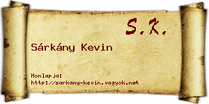 Sárkány Kevin névjegykártya